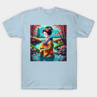 Ukiyo-e Kimono matsuri Japan T-Shirt